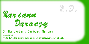 mariann daroczy business card